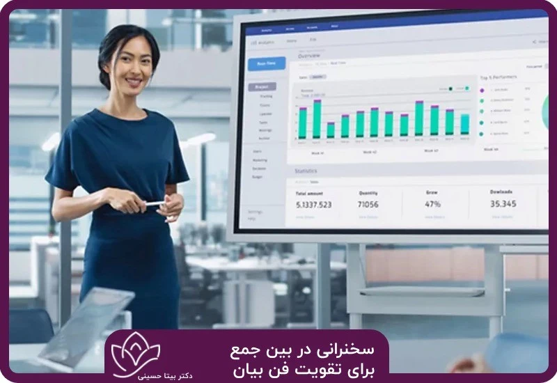 استفاده از نمودار و تصاویر در سخنرانی برای تقویت فن بیان